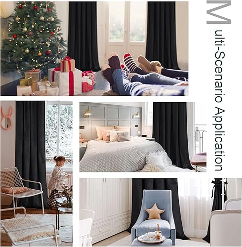 Miniatura 373 de Cortinas de terciopelo JIUZHEN, cortinas opacas suaves de terciopelo retro para dormitorio, cortinas elegantes con reducción de ruido y Rosa