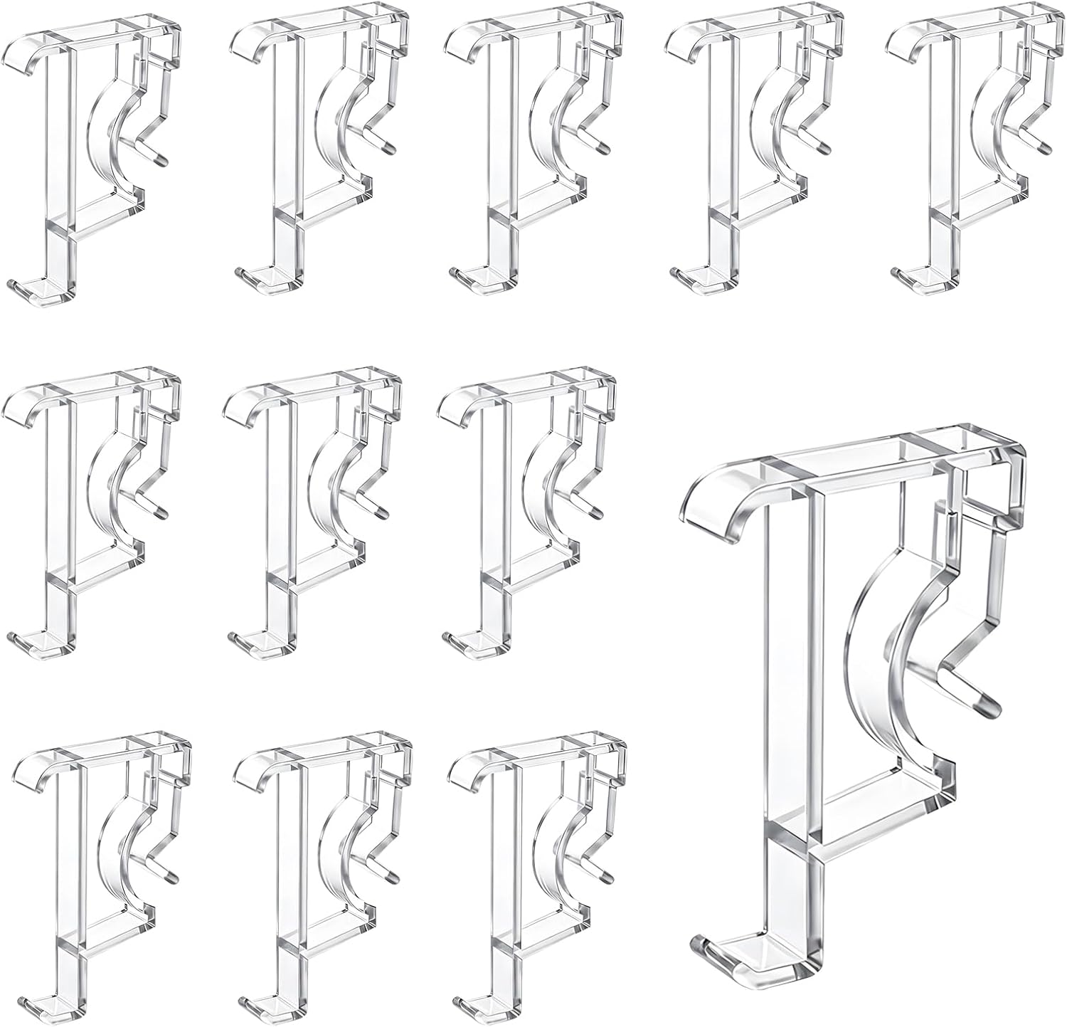 12 Clip Mantovana Penitue per Levolor 2'' trasparenti