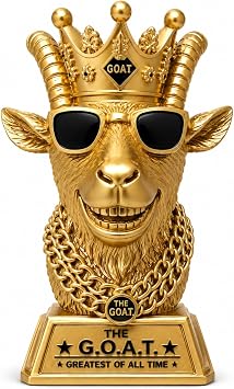 GOAT Trophy Award, 6.1 Inch Handmade Resin Greatest of All Time Trophy