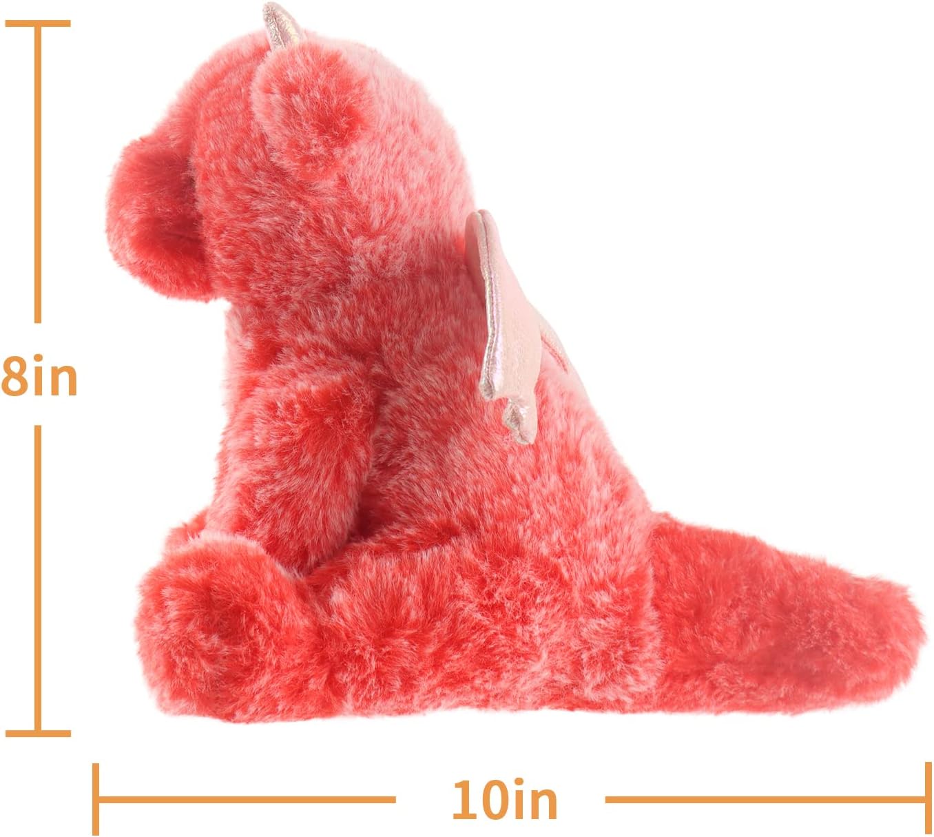 Apricot Lamb Toys Plush Red Plush Dragon Dinosaur Stuffed Animal Soft Cuddly Perfect for Child （Red Plush Dragon，8 Inches