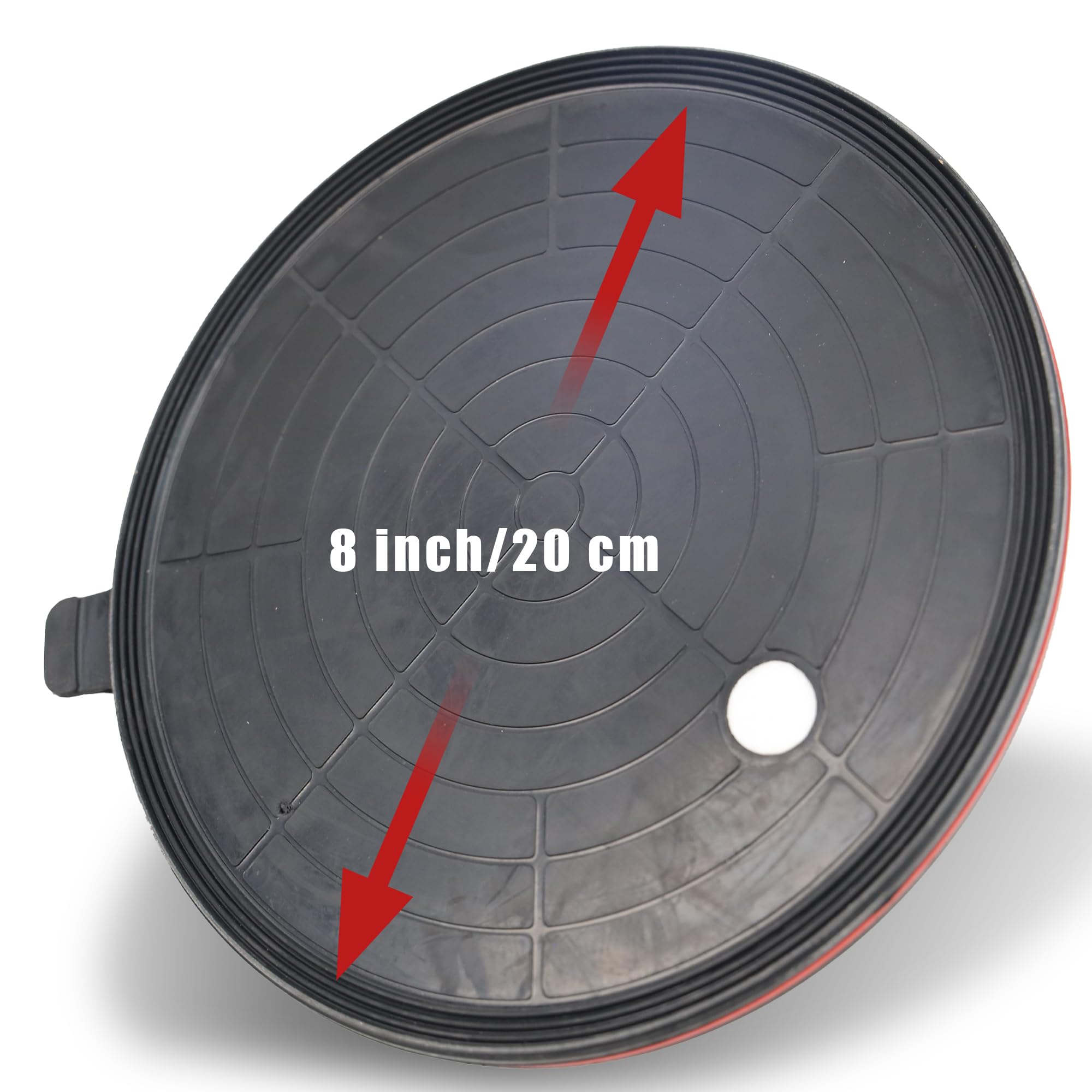 HERZO ventouses 8" avec manomètre, ventouse pour verre, capacité de charge sécurisée 100 kg, aspirateur pour carrelage, verre, stratifié