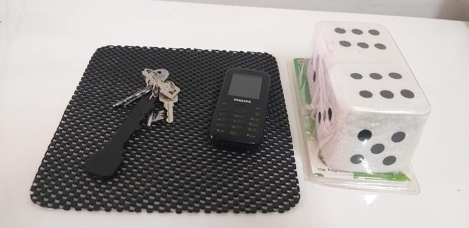 B to B Traders White Hanging Dice Car Hanging Air Freshener Gel Perfume