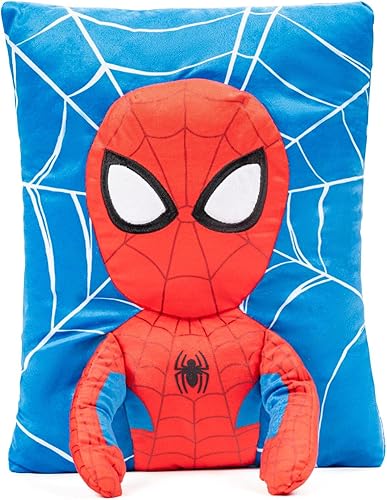 Miniatura 75 de Jay Franco - Almohada con peluche en 3D para abrazar de Miles Morales de Marvel, Spidey & His Amazing Friends, supersuave, mide 15 pulgadas Negro
