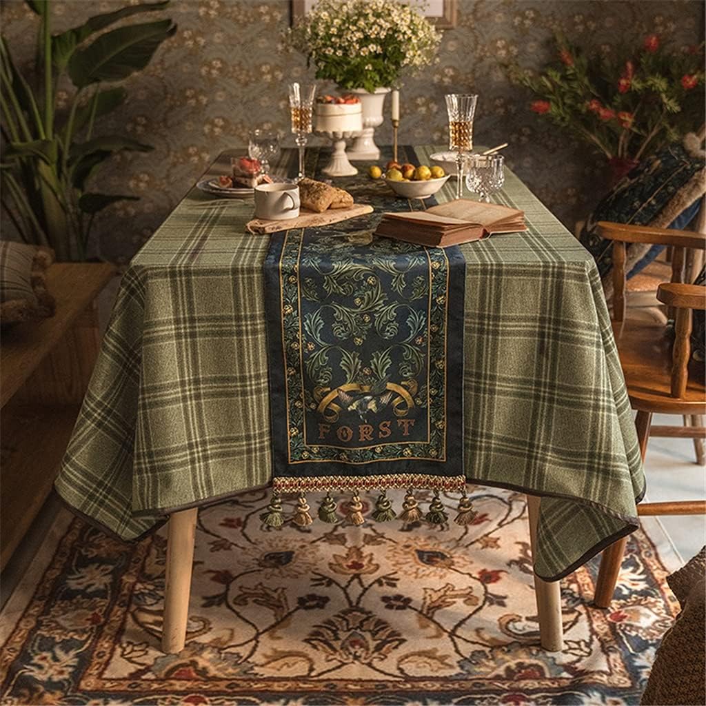 JSEIAJB Retro American Table Runner European-Style Dining Table Coffee Table TV Cabinet Decorative Cloth Strip(30x160cm)