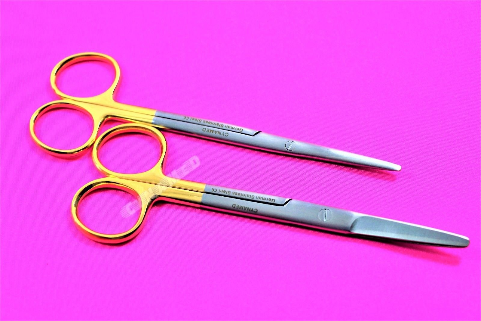 2 Premium German TC METZENBAUM Plus Mayo Dissecting Scissors Straight 5.5 inch Dental CYNAMED