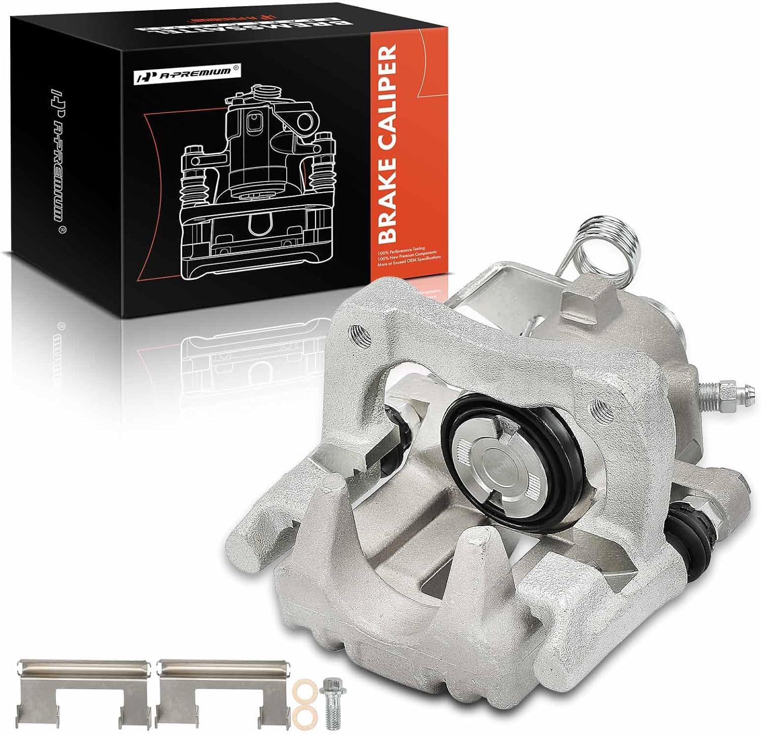 A-Premium Disc Brake Caliper Assembly with Bracket Compatible with Volkswagen Golf 2000-2005, Beetle 2000-2010, Golf City 2007-2010 & Audi TT 2000-2006 - Rear Left Driver Side