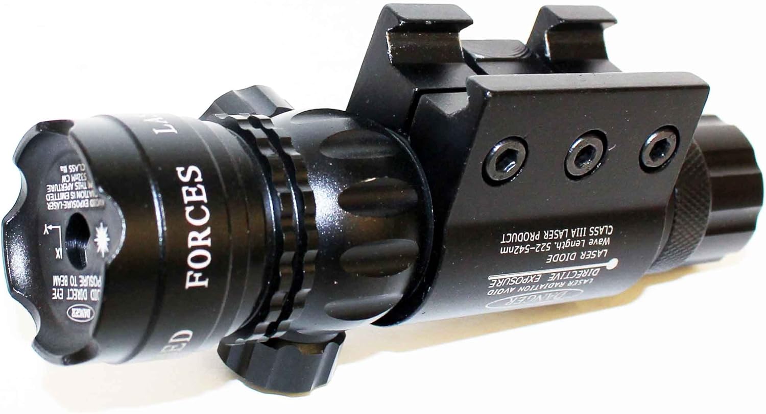 Trinity Ruger 1022 Green Sights with Mount, Class IIIA 635nM Less Than 5mW Single Rail Mount.