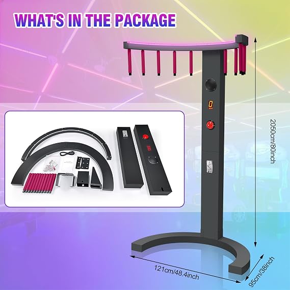 Hand Eye Coordination Reflex Catching Stick Game, Arcade Drop Sticks Machine for Party, Rental, Family Game Night & Bar (Black)