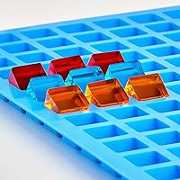 Vista 5 de JOERSH Moldes cuadrados de silicona para caramelos duros, gomitas, caramelos, chocolate, ganache, cubitos de hielo, 252 cavidades