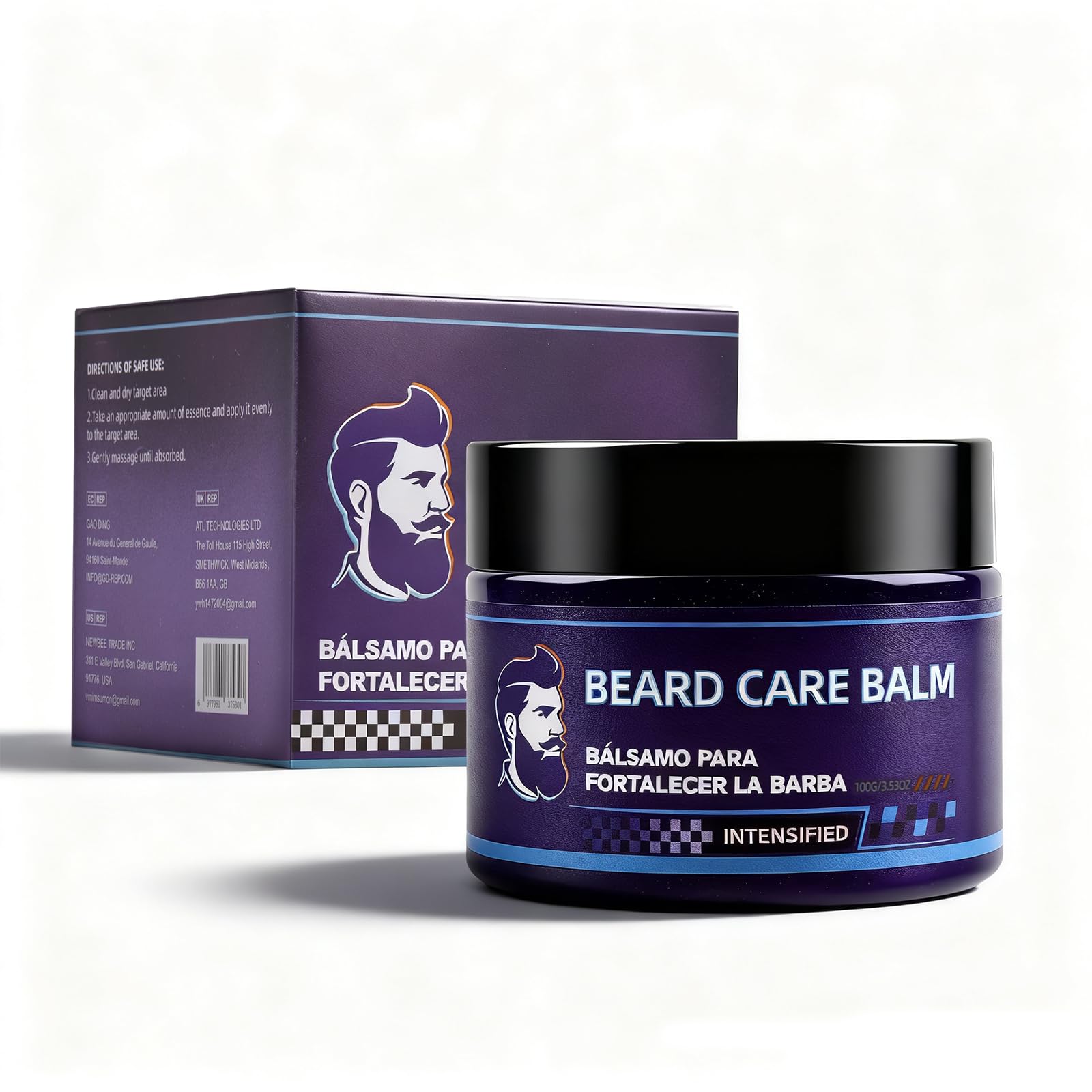 Para Barba, Crecimiento De Barba Para Hombre, Estimulante De Barba Ultra Potente with Biotin, Caffeine & Rosemary – Beard Thickening & Softening Balm for Men, Nourishes & Strengthens Beard 3.5 oz