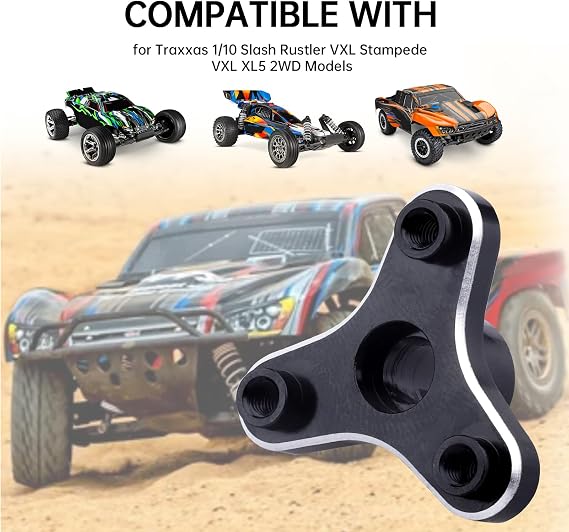 RC Slipper Clutch Eliminator Upgrades Parts for Traxxas 1/10 Slash Rustler VXL Stampede VXL XL5 2WD Models (Black)