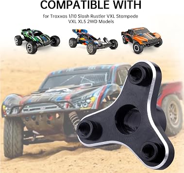 RC Slipper Clutch Eliminator Upgrades Parts for Traxxas 1/10 Slash Rustler VXL Stampede VXL XL5 2WD Models (Black)