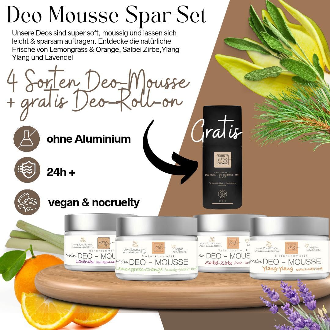 Neu: Die 24h+ Deo Kollektion - Alle Thats me organic Deos in einem Set