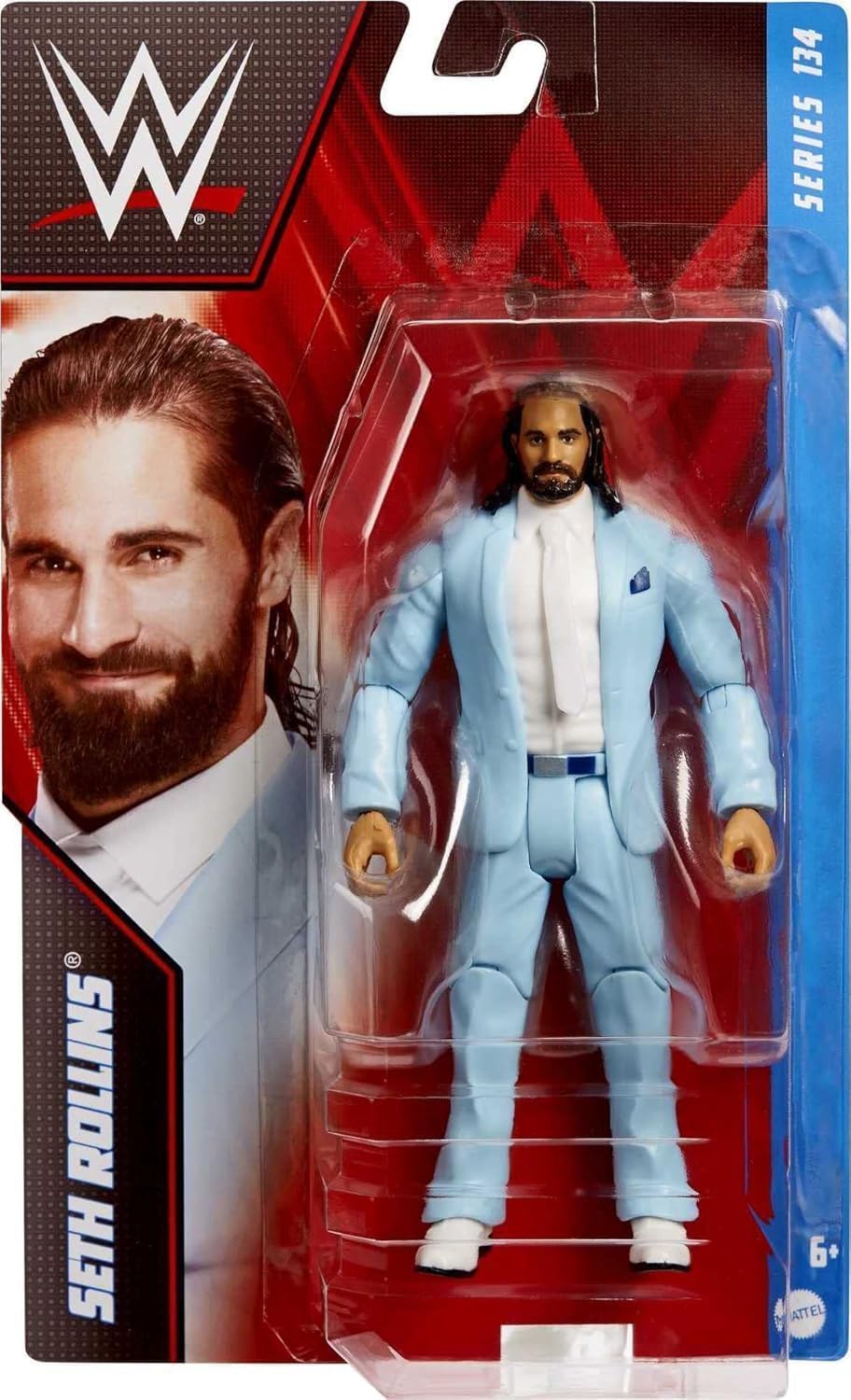 WWE Basic Action Figure, Seth Rollins, Posable 6-inch Collectible for Ages 6 Years Old & Up