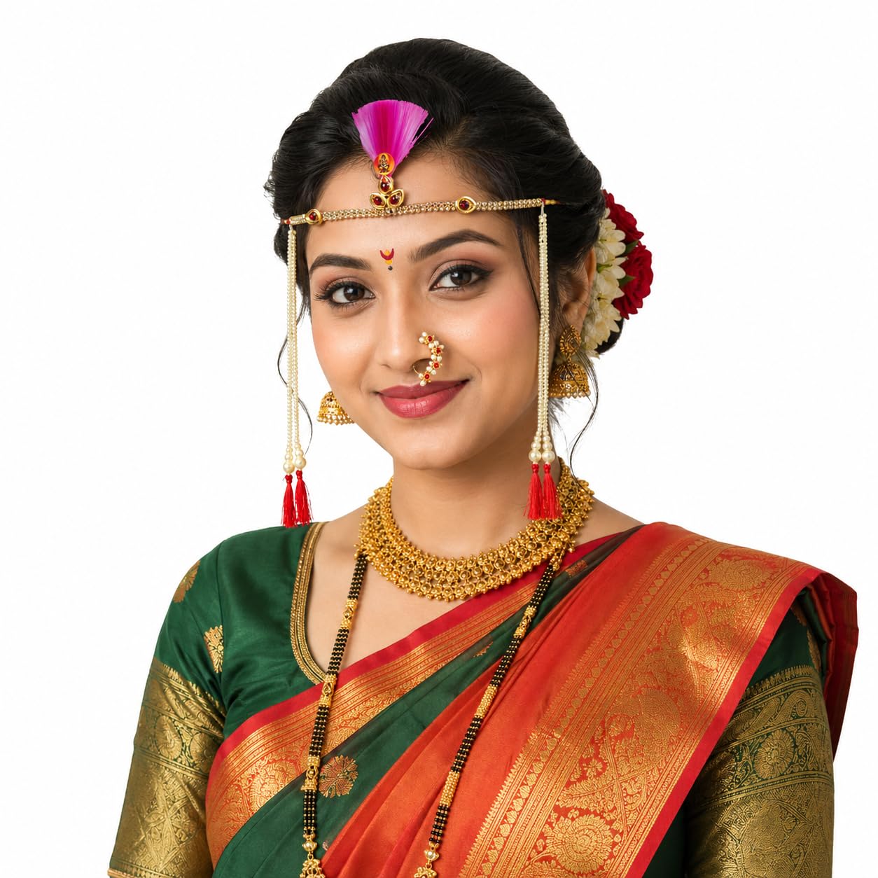Maharashtrian Wedding Bashing Set - Bashing for Weddings Bashing Pair - 1.5 x 7 Inches | Ganesh & Saraswati Designer Munda... - Review, Price and Buying Guide