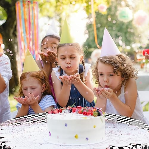 Miniatura 5 de Manteles a cuadros blancos y negros, 84 pulgadas, mantel de bandera a cuadros negros, funda de plástico desechable para picnic, camión, suministros