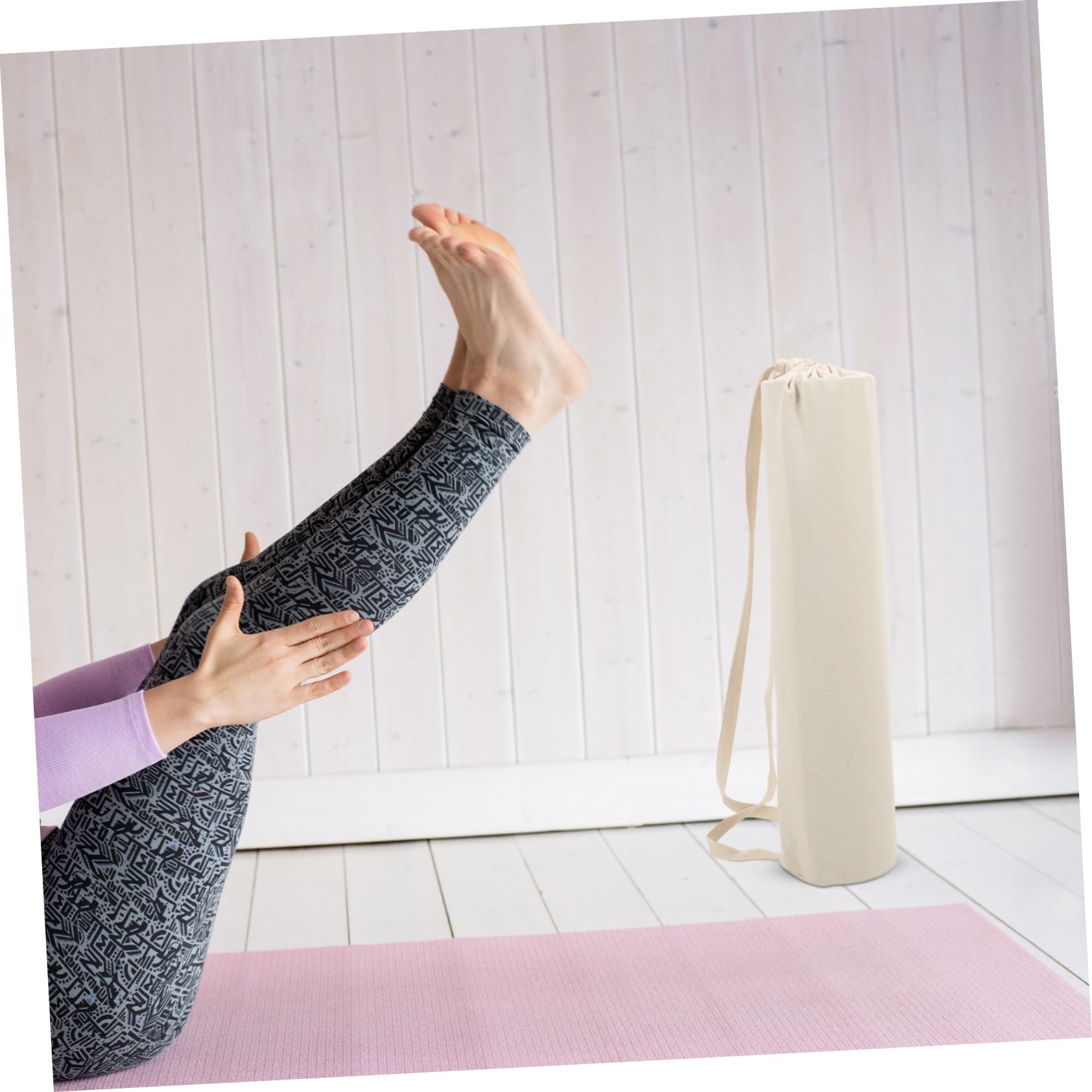 Toddmomy 5 Stück Yoga-aufbewahrung Tasche Joga Für Frauen Mattentasche Reise-yogamatte Faltbar Trainieren Yoga-fitnesstasche Schulter Über Nacht Träger Für Yogamatten Waschbar Weiß Stoff