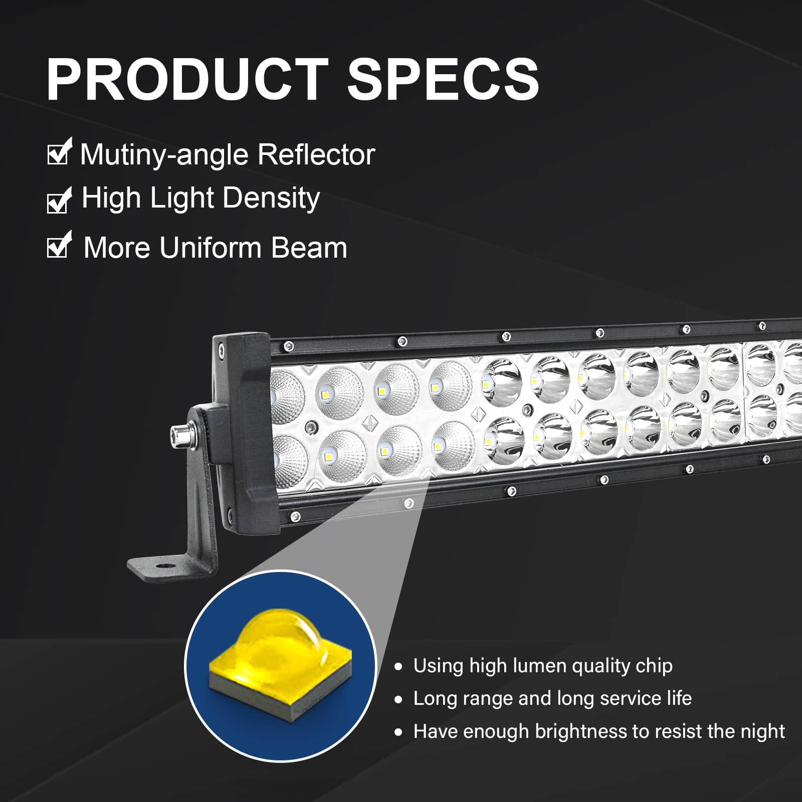 Amazon | SKYWORLD 42インチ 240W LED 作業灯 ワークライト 6000K DC12