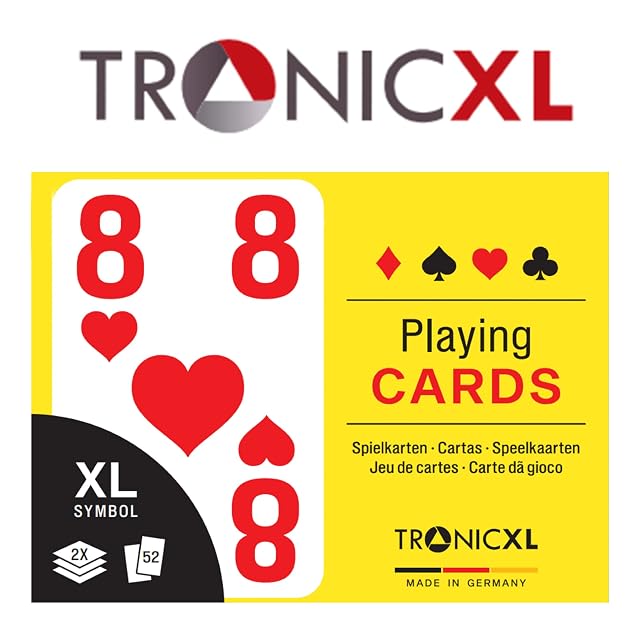 Foto 5 de 6 de TronicXL Juego de 2 Cartas de con Grandes Caracteres XL XXL para Personas Mayores y Personas con discapacidad…