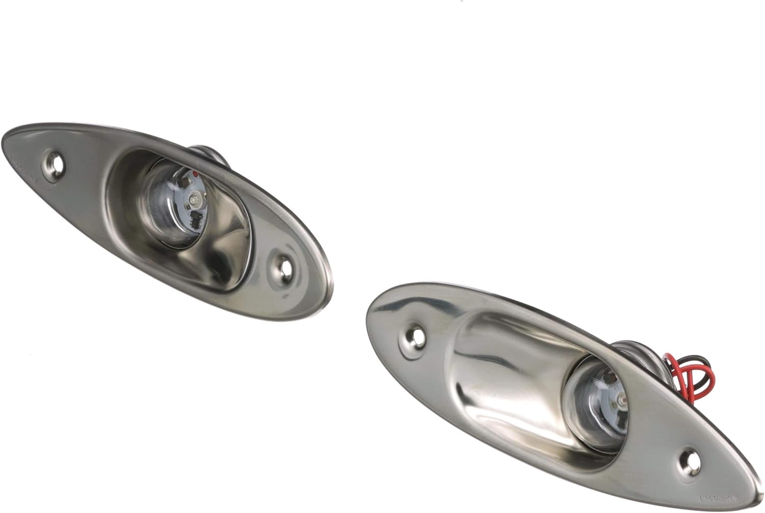 Seachoice Stainless Steel LED Side Light, Boat Navigation, 1 Red Light, 1 Green Light