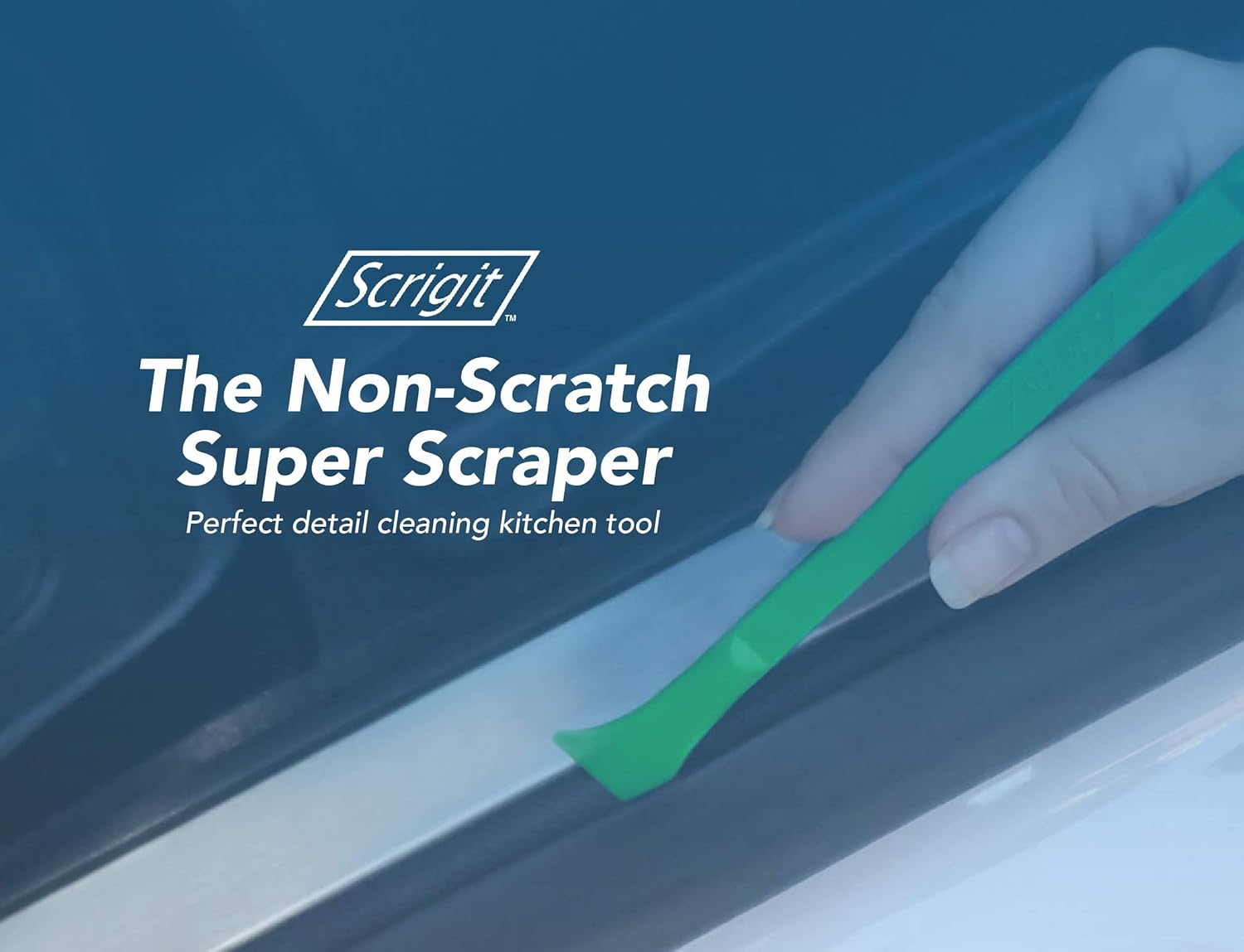 Scrigit Scraper the Non-Scratch Plastic Scraper Tool, Wide Blade - Pen-Shaped Cleaning Tool for Tight Spaces, Crevices, Most Surfaces - Quickly and Safely Remove Food, Labels, Paint, and More - 3pk : Tools & Home Improvement