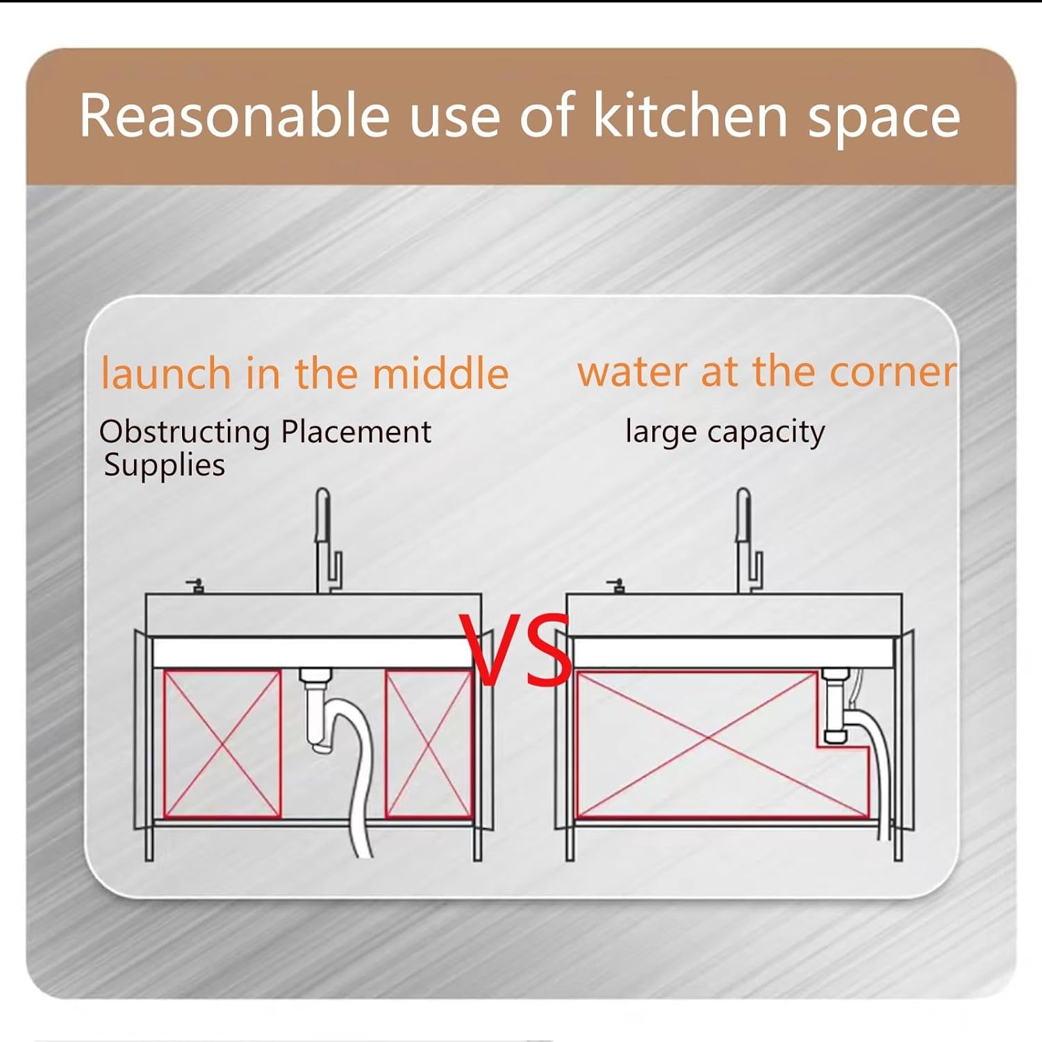 Laundry Sink With Cabinet Commercial Sink Kitchen Outdoor Utility Sink Single Bowl Free Standing Kitchen Sink High Arc Stainless Faucet For Room Restaurant Indoor Kitchen ( Color : Round faucet , Size