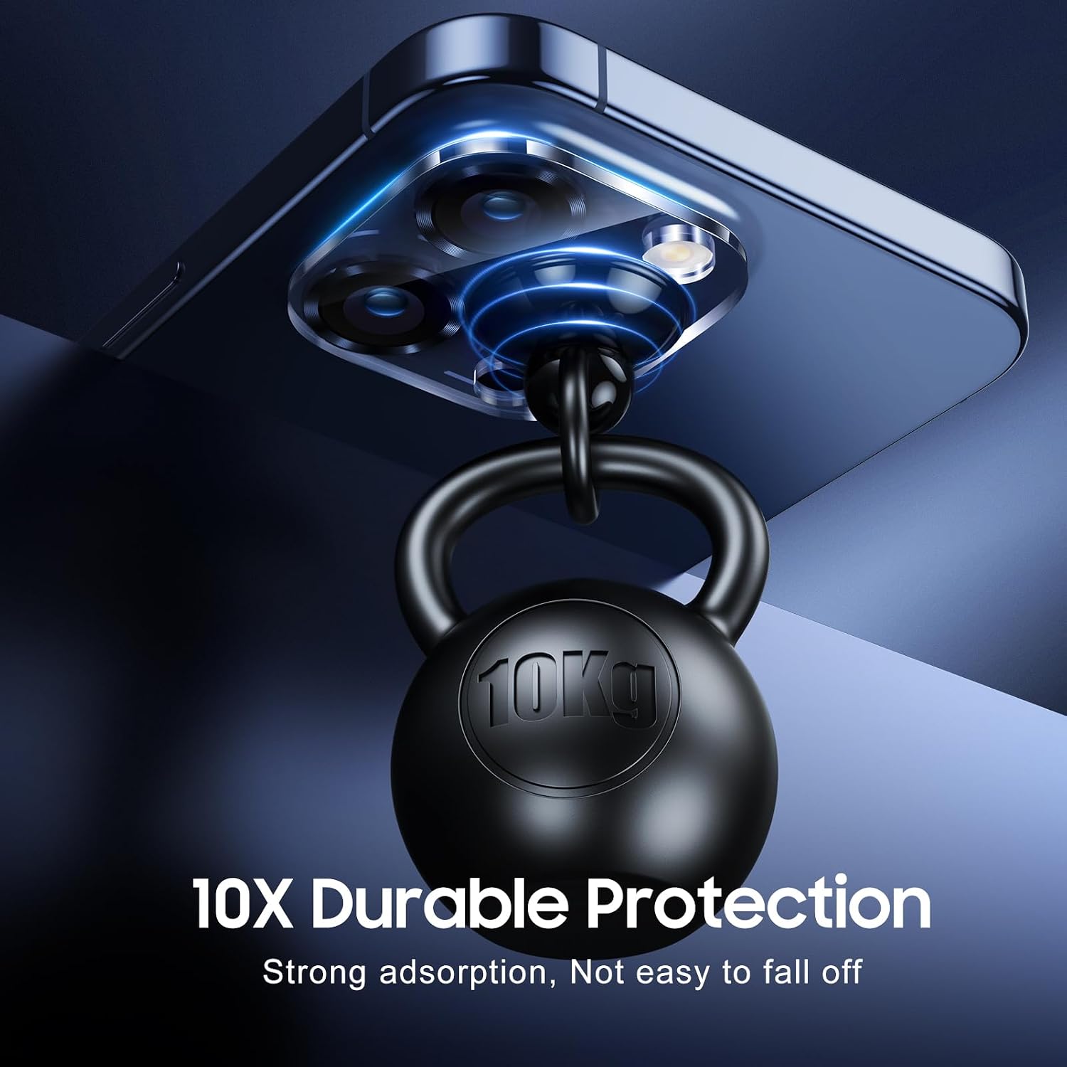UniqueMe for 3 Pack iPhone 15 Pro/15 Pro Max Camera Lens Protector-Blue | Drop Protection, Case Friendly, 9H Tempered Glass,Camera Cover Screen, 2023 New Version