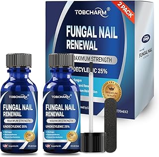 Toenail Fungus Treatment Extra Strength with 25% Undecylenic Acid & Tea Tree Oil, Nail Fungus Treatment for Toenail & Fingernails, Antifungal Nail Treatment for Damaged Nails and Thick Toenails- 2Pcs