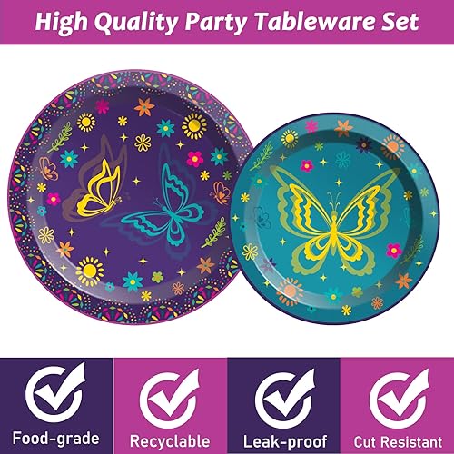 Miniatura 3 de Juego de suministros para fiesta de cumpleaños de películas mágicas para 50 invitados, decoración de fiesta de película mágica, vajilla de papel,