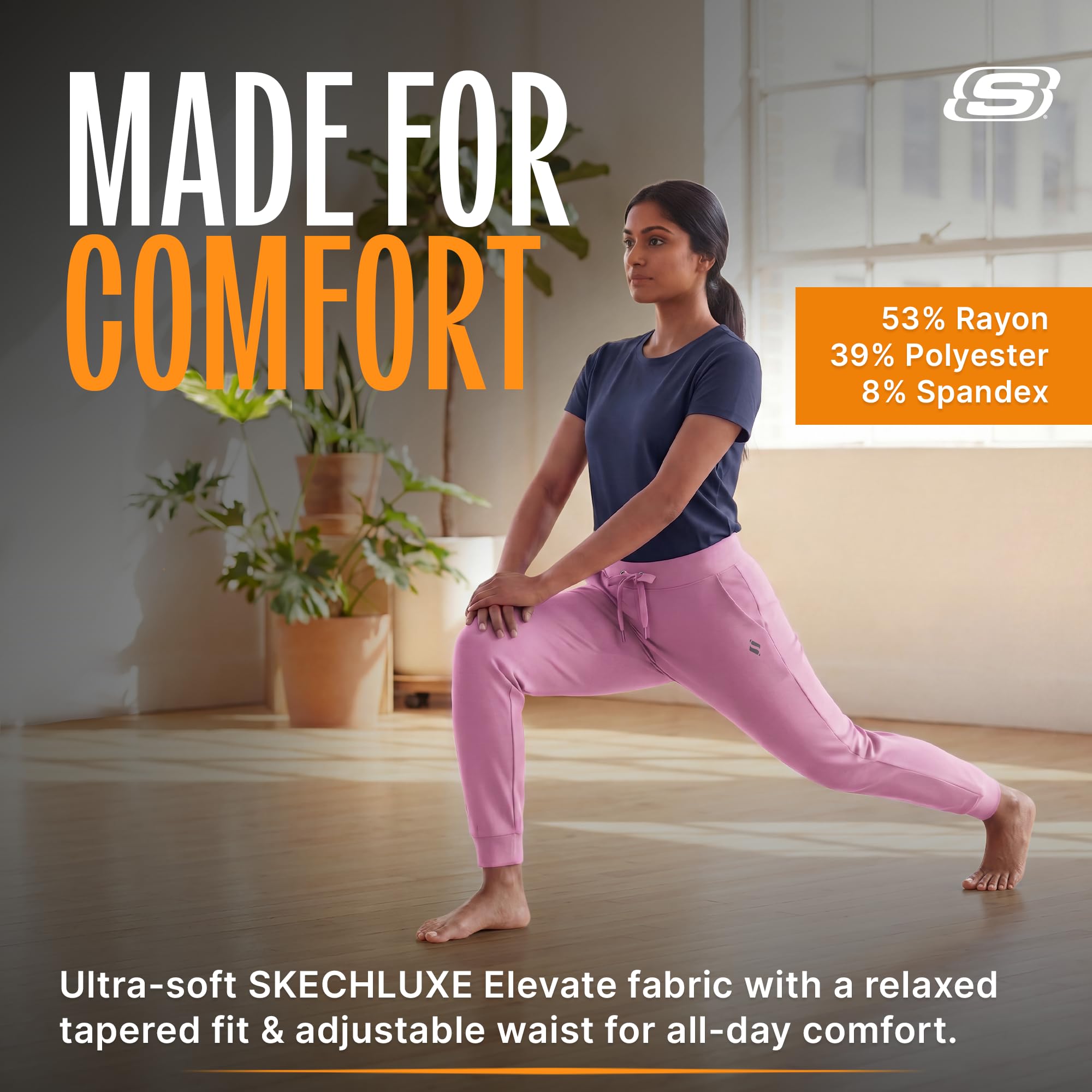Skechers Skechluxe Elevate Jogger - Nieformalne spodnie Kobiety