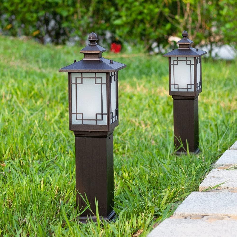 Waterproof Lawn Lights E27 1-Light Outdoor Path Lights Modern Villa Decorative Yard Lamps Exterior Floor Mount Light Fixture/60 * 15 * 20Cm