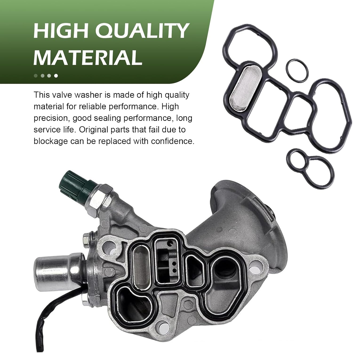 3 PCS Oil Filter Adapter Gaskets Kit, Solenoid VTEC Gasket, 15825-P8A-A01 36172-P8A-A01 91319-PR3-000 Head Gasket, Compatible with Hon-da Accord Odyssey Pilot (Black)