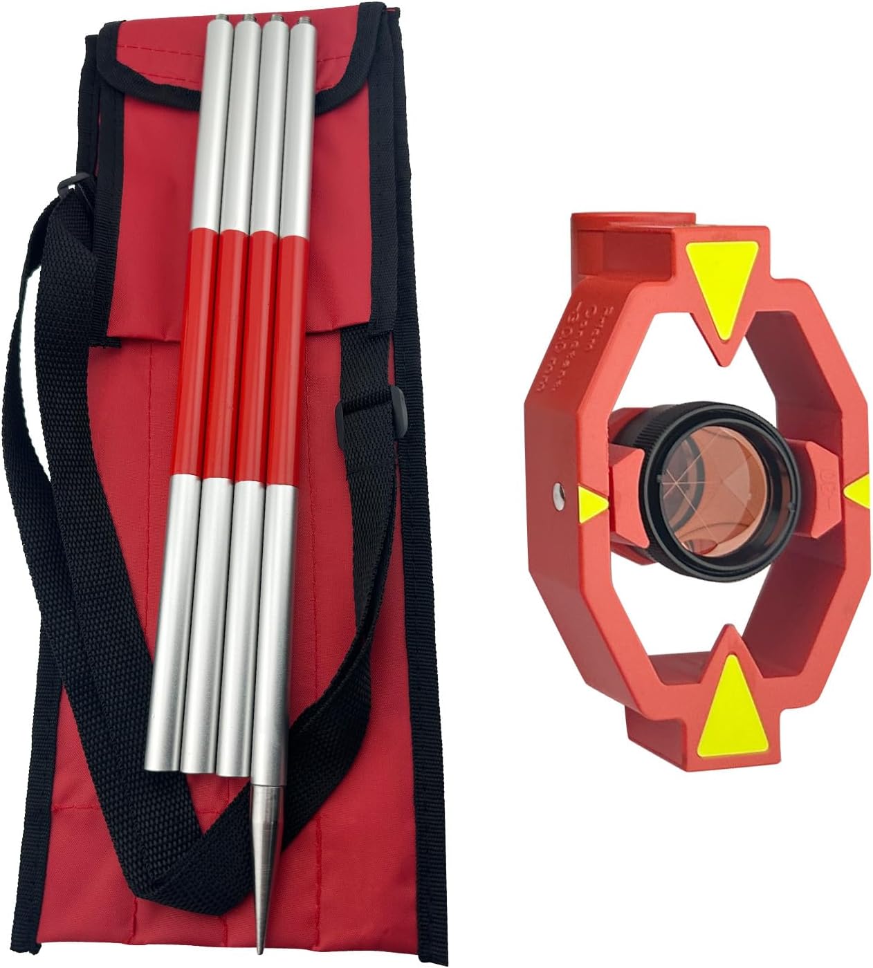 Mini Surveying Prism with Pole,Total Station Measuring (-30mm)
