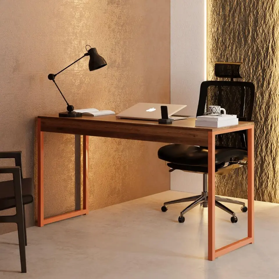Mesa Industrial Desk 90 Color Home Office Canela Cobre