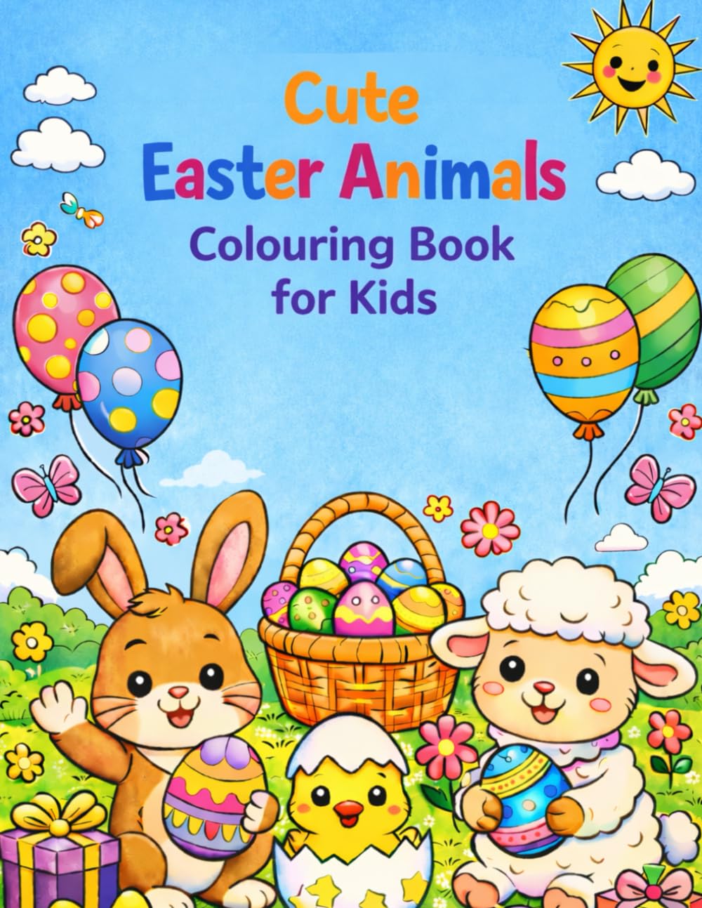 Cute Easter Animals: Colouring Book for Kids