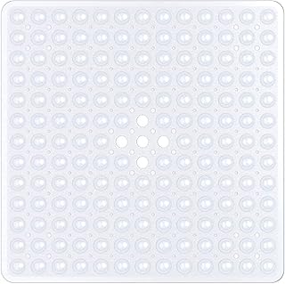 NA/ Square Shower Mat Non Slip Anti Mould - 53 x 53cm/21 x 21inch Anti Slip Shower Mat with Suction Cup