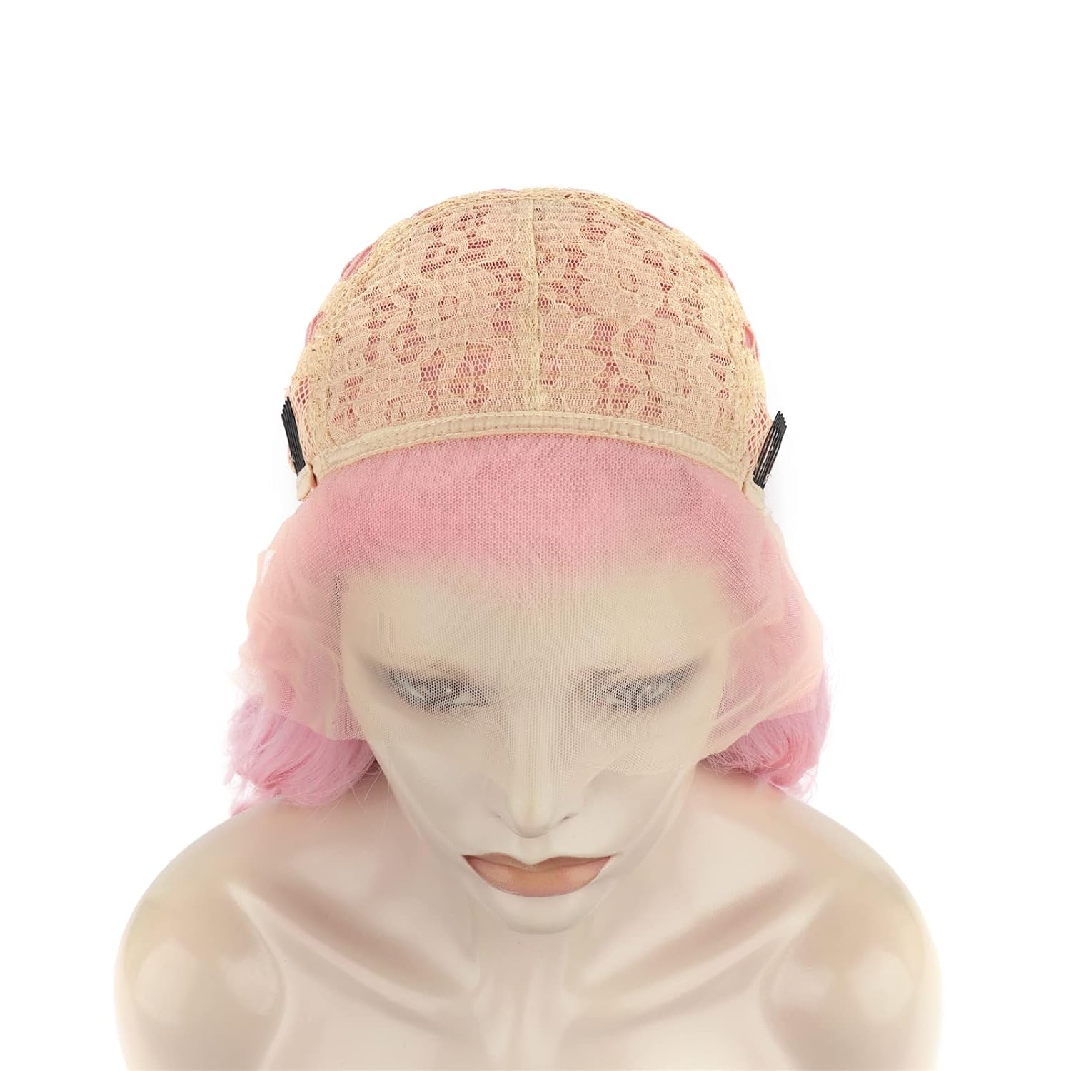 IMSTYLE Pink Lace Front Wigs Long Wavy Synthetic Wig for Women Natural Hairline Mera Cosplay Party Halloween Heat Resistant Hair 26inch