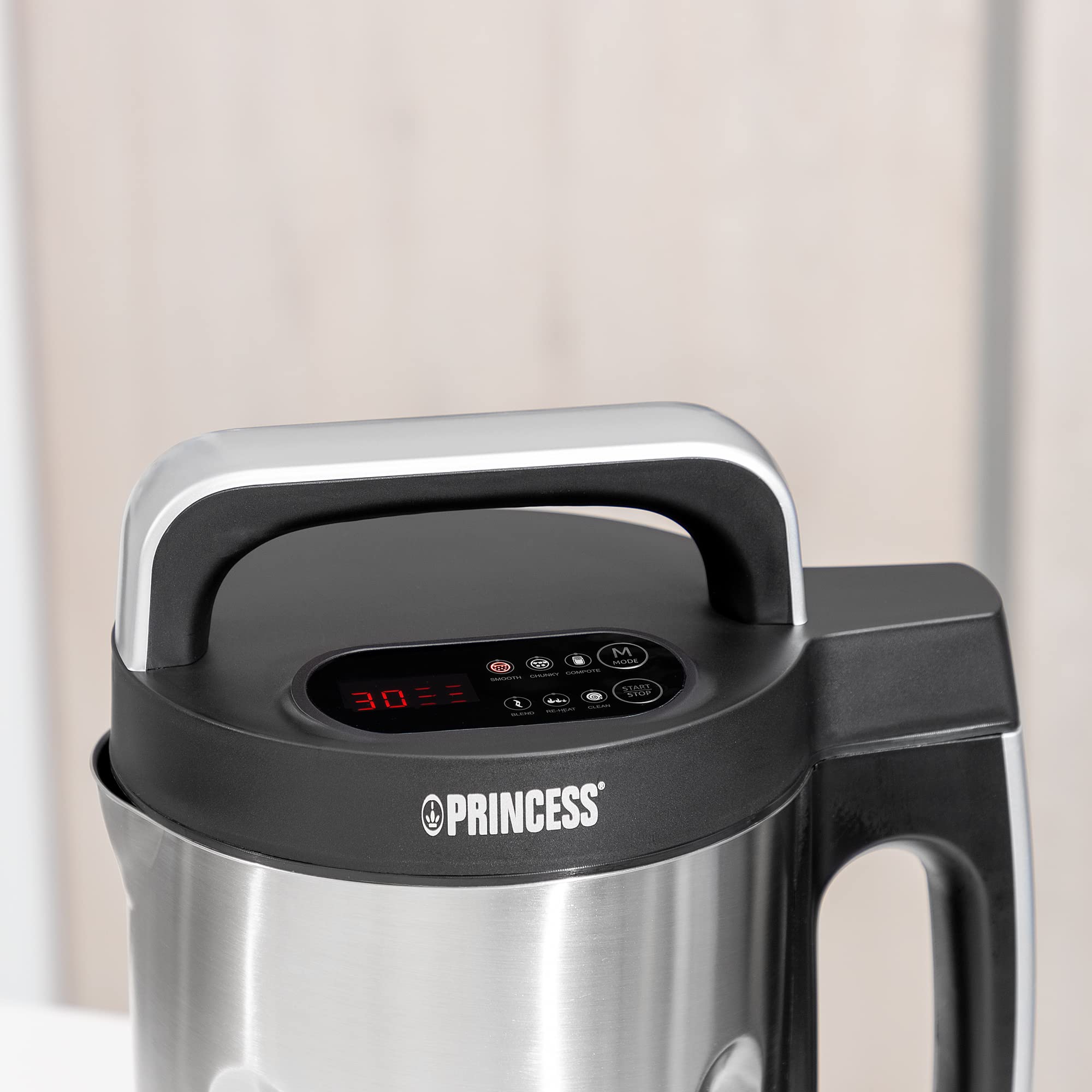 Princess Frullatore da Zuppa 200, Acciaio inossidabile, 2 litri, colore: Argento/Nero