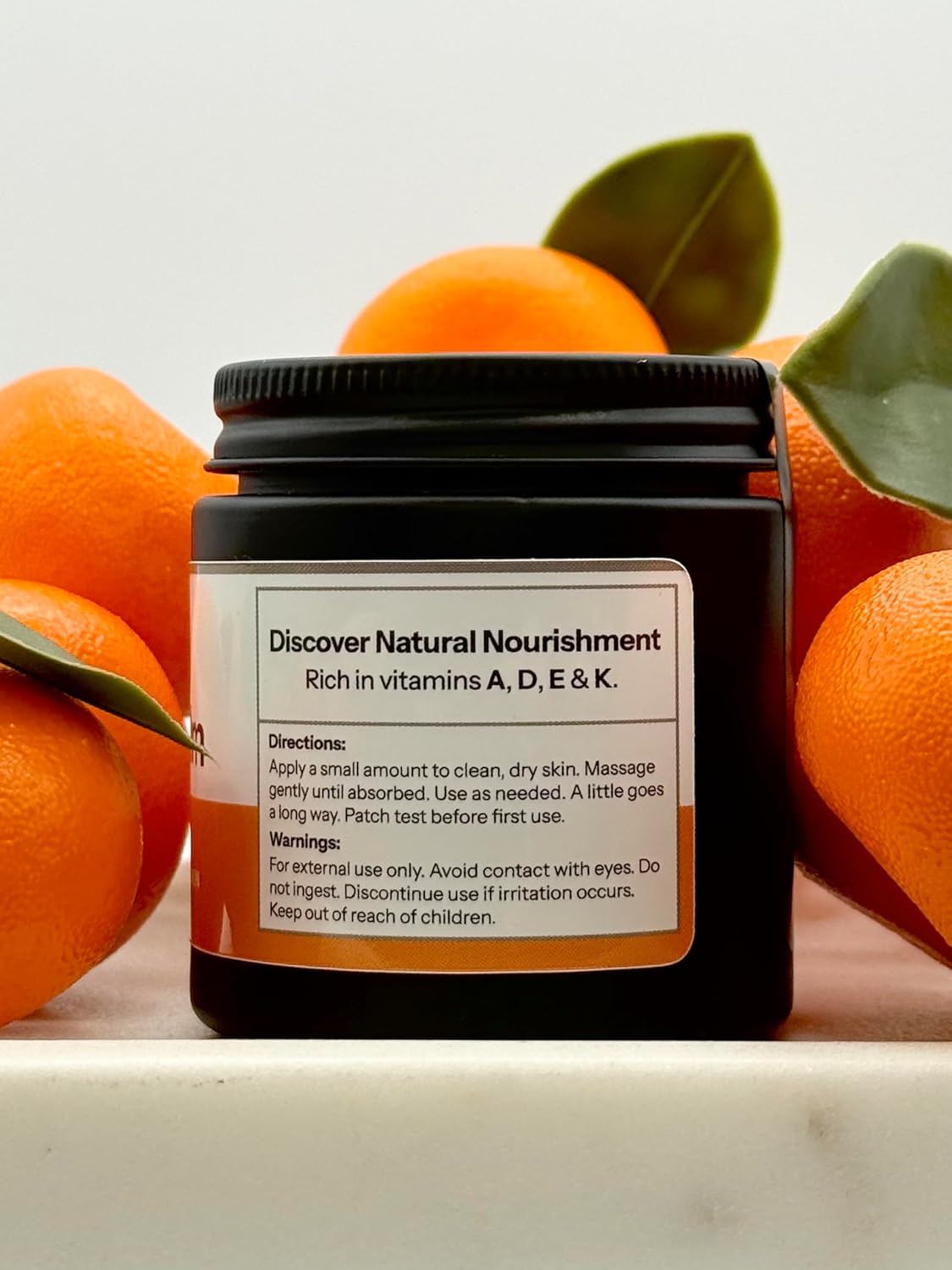 Tallow Balm: Mandarin | 100% Grass-Fed & Finished Beef Suet Tallow with Organic Jojoba Oil | Deep Moisture Balm | All-Natural Multipurpose Skincare for Dry & Sensitive Skin (4oz)