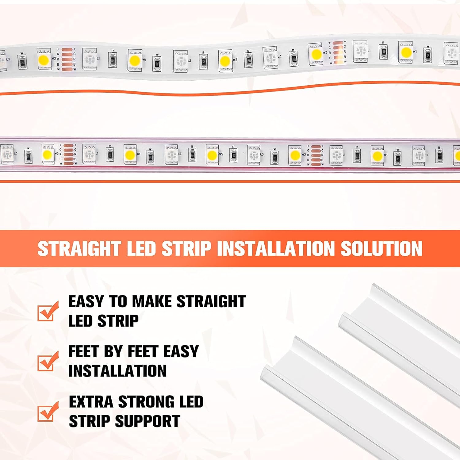 WELLUCK RV LED Camper Awning Lights, 12V LED Light Strip Exterior Lighting Fixture for RV Camping Canopy Motorhome Travel Trailer Bundle with 2V Interior LED Light Bar : Automotive