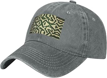 Celtic Knot Patterned Adjustable Black Baseball Cap, Beach hat, Suitable for Hiking and Fishing
