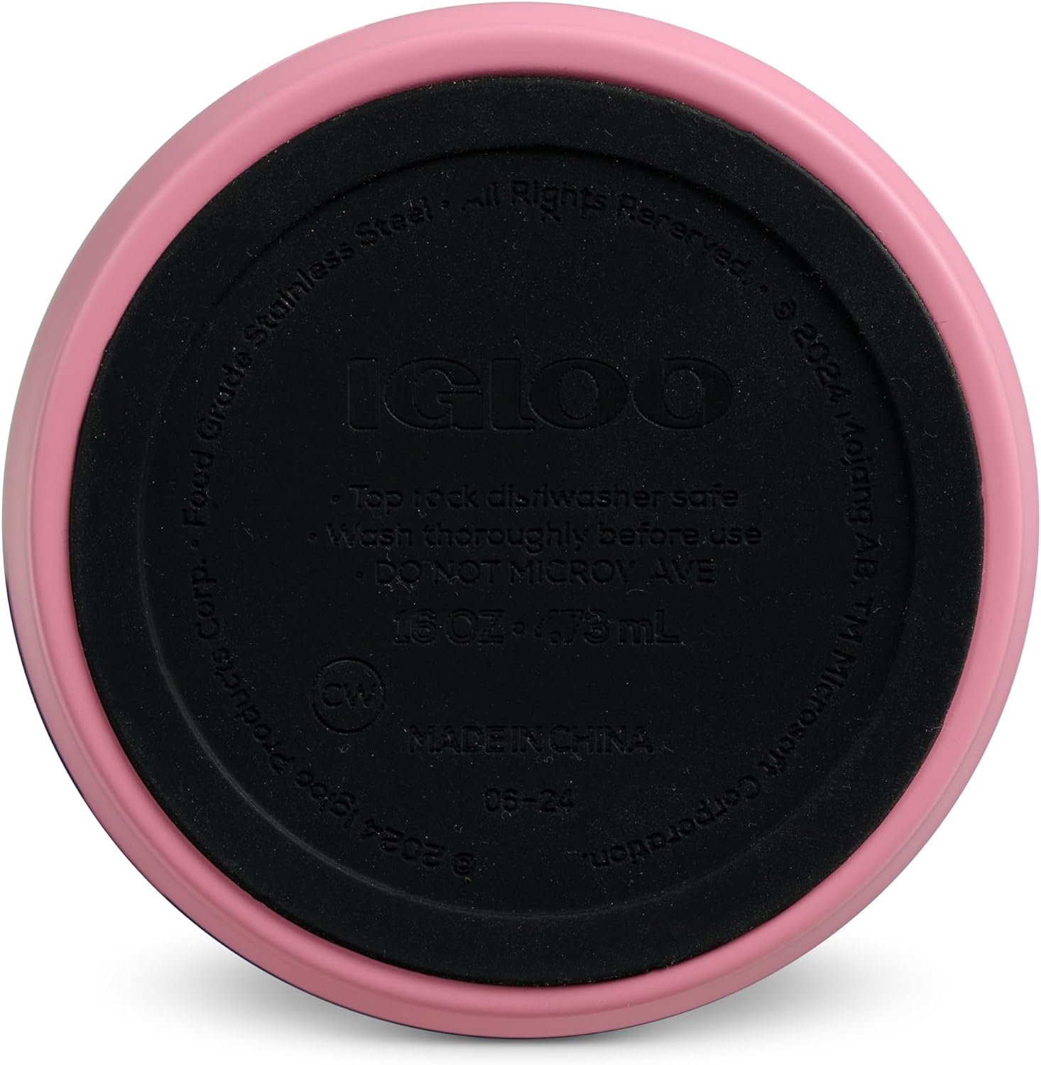 Igloo MineCraft Pig 16 oz Stainless Steel Hydration Can, Insulated Water Bottle, Reusable Travel Mug