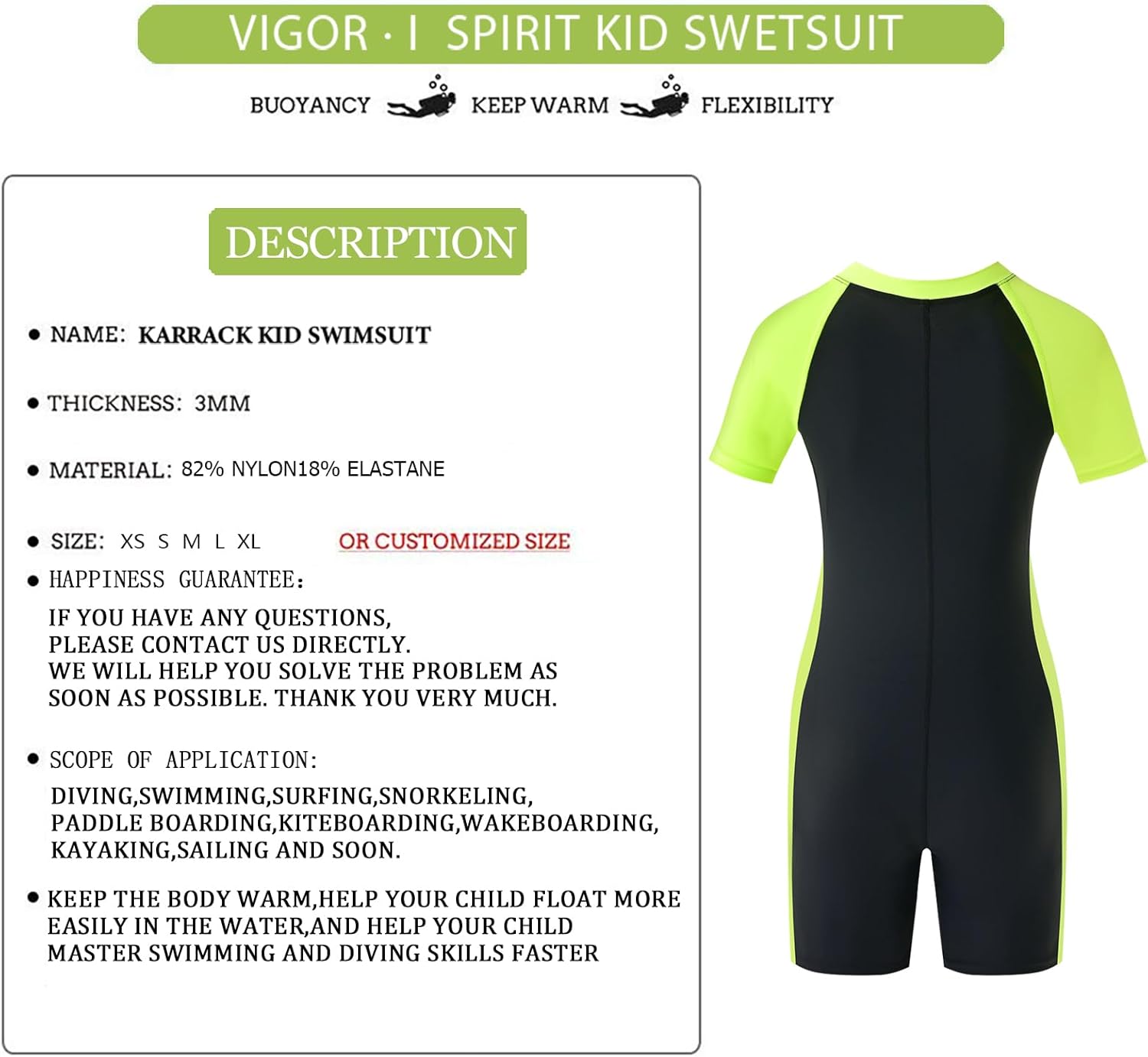 karrack Girls and Boys One Piece Rash Guard Swimsuit Kid Water Sport Short Swimsuit UPF 50+ Sun Protection Bathing Suits - Image 4