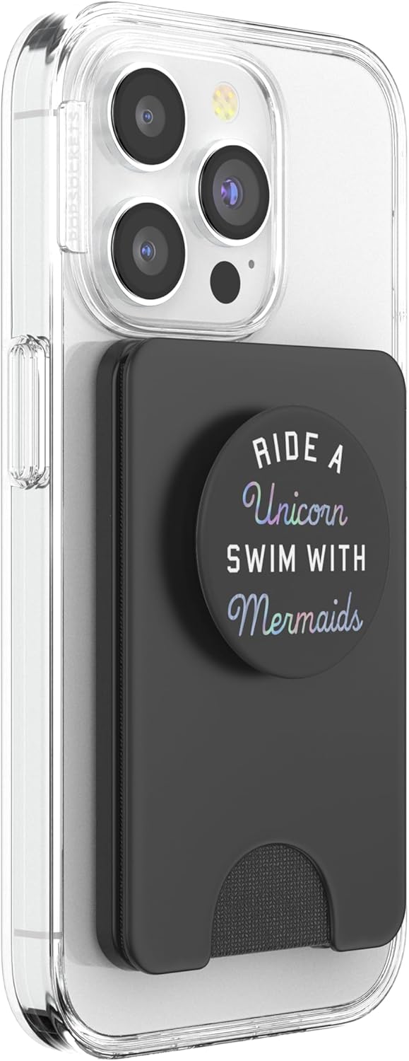 Ride A Unicorn Swim With Mermaids PopSockets PopWallet for MagSafe