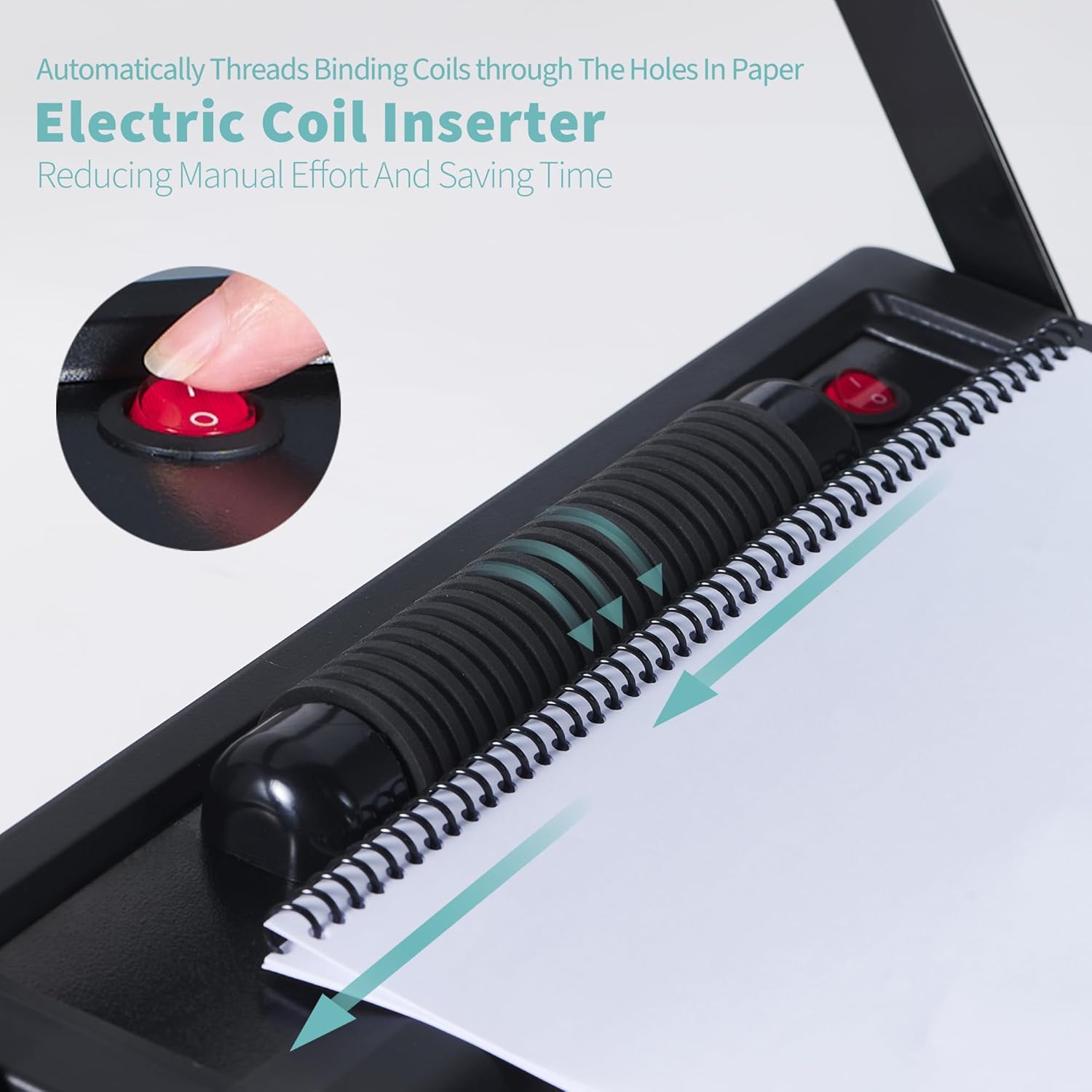 Binditek 100 Pack Plastic Spiral Binding Coils Bundle with Spiral Binding Machine