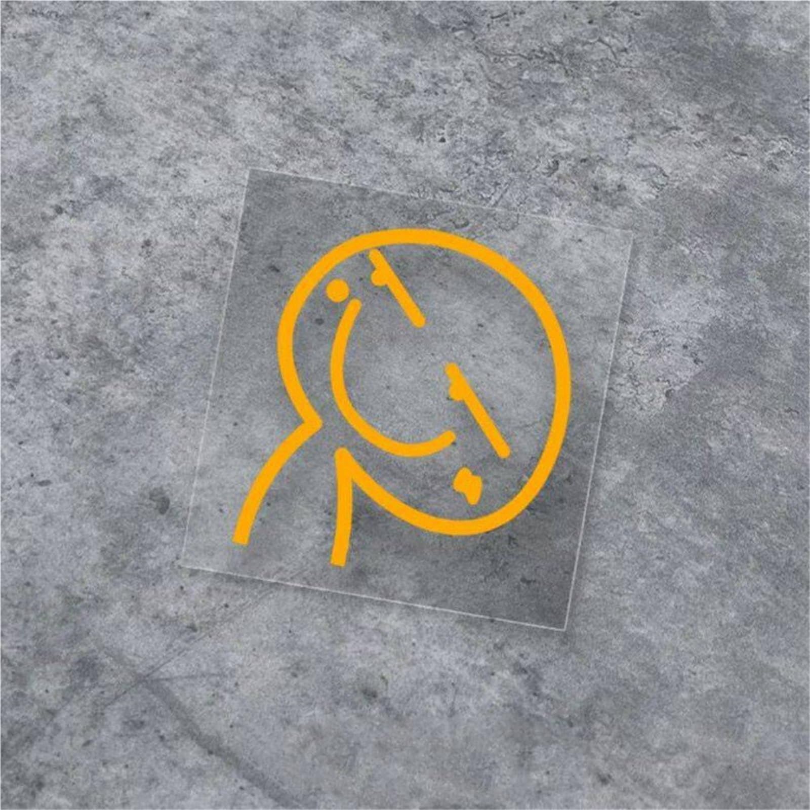 FGLFPXI Funny Wink Smiley Face Sticker Waterproof Creative Car Decal Multiple Colors Available