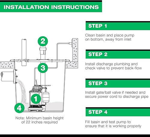 Miniatura 5 de WAYNE CDU1000 1 HP Bomba sumergible de hierro fundido y acero inoxidable con interruptor de flotador vertical integrado - 58321-WYN2