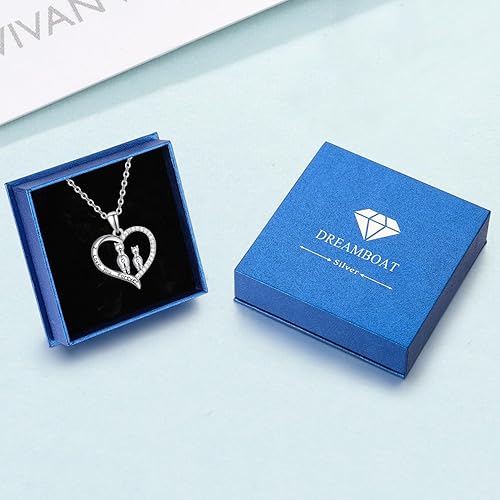 Miniatura 7 de Dreamboat Alpaca Pendant Necklace Llama Necklaces Sterling Silver Crystal Heart Necklaces for Women Mama Necklace Animal Necklace Mother Daughter