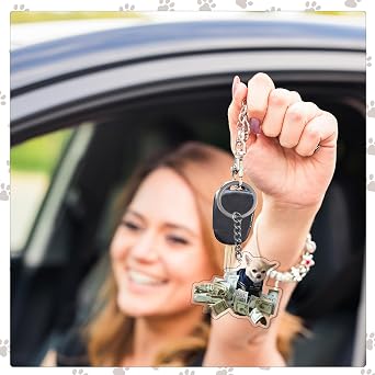 GTOTd Cute Dog Meme Funny Acrylic Aesthetic Keychains (6 Pcs) | Cartoon Keychain Gifts Merch Supplies for Purse Bag Backpack Charm Decor Motorcycle Scooter Car Accessories