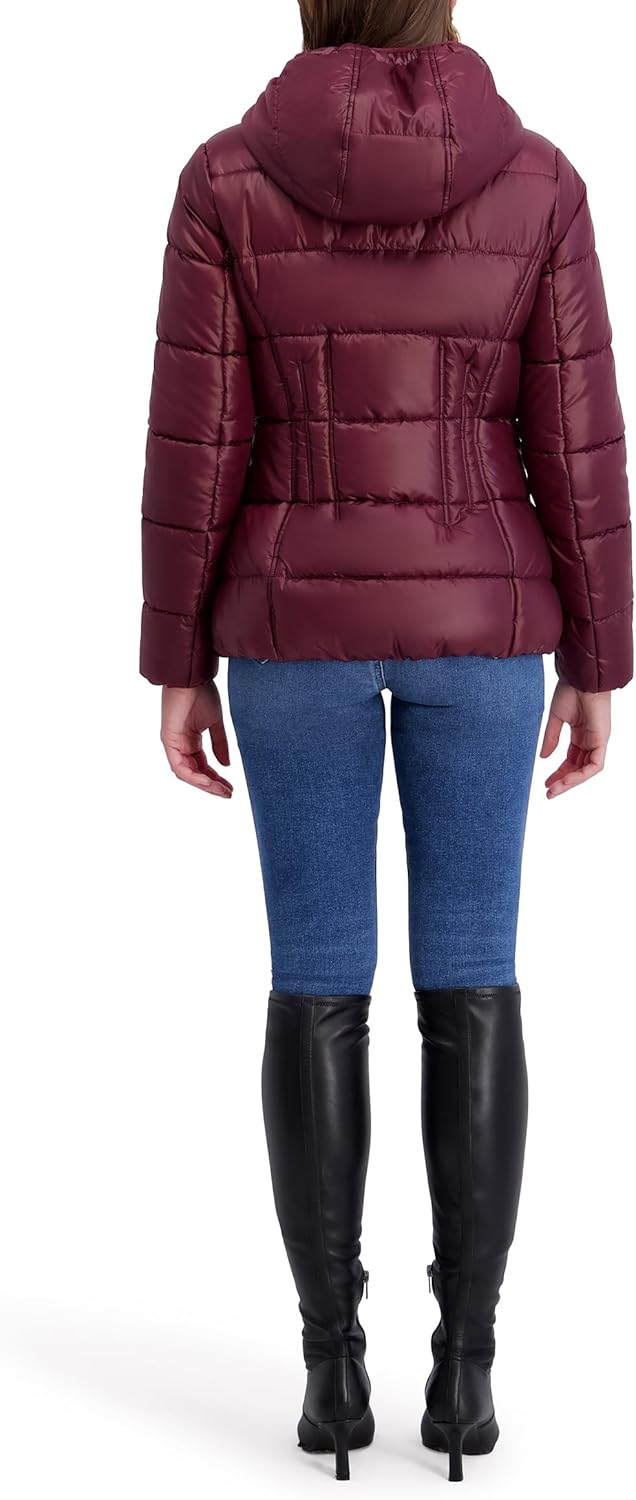 kensie womens Outerwear Mid-length Puffer Jacket - Image 3